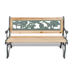 Berkfield Home Children Garden Bench 84 cm Wood in Brown - thumbnail 2
