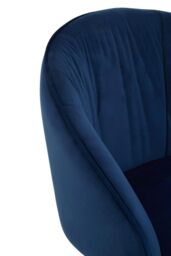 Orsina Elegant Midnight Velvet Dining Chair, Comfortable Chair For Dining Table, Modern Design Outdoor Dining Chair in Blue - thumbnail 5
