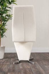 FurnitureboxUK Santorini Brown Wood Effect Dining Table & 6 Willow Chairs in Off-White - thumbnail 6
