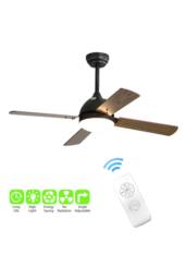 Living and Home 4 Blade LED Fan Ceiling Light in Brown - thumbnail 7