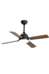 Living and Home 4 Blade LED Fan Ceiling Light in Brown - thumbnail 5