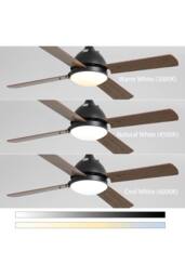 Living and Home 4 Blade LED Fan Ceiling Light in Brown - thumbnail 6