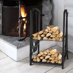 simpa 2in1 Companion Set & Log Holder in Black - thumbnail 4