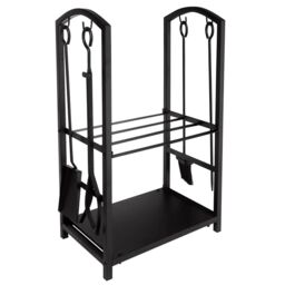 simpa 2in1 Companion Set & Log Holder in Black - thumbnail 2