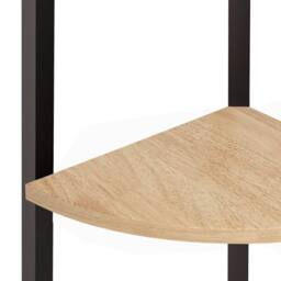 Berkfield Home 5-Tier Corner Shelf Light Brown & Black 45.5x31.5x180 cm - thumbnail 6