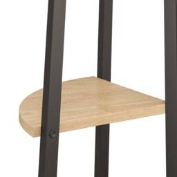 Berkfield Home 5-Tier Corner Shelf Light Brown & Black 45.5x31.5x180 cm - thumbnail 7