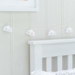 ValueLights Set of 10 Battery Powered Cloud Fairy String Lights in White - thumbnail 3