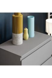 Home Discount Vida Designs Denver 3 Drawer Chest of Drawers Storage in Grey - thumbnail 4