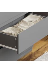 Home Discount Vida Designs Denver 3 Drawer Chest of Drawers Storage in Grey - thumbnail 5