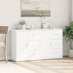 Berkfield Home Sideboards 2 pcs White 60x31x70 cm Engineered Wood - Size: 60 x 31 x 70 cm - thumbnail 3
