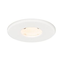 Netlighting Shieldplus Fire Rated 1 Light Bathroom Recessed Light Matt White Glass IP65 GU10 - thumbnail 2