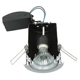 Netlighting Shieldplus Fire Rated 1 Light Bathroom Recessed Light Matt White Glass IP65 GU10 - thumbnail 4