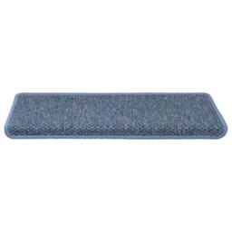 Berkfield Home Stair Mats Self-adhesive Sisal-Look 15 pcs 65x21x4 cm Blue - Size: Medium - thumbnail 1