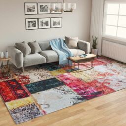 Berkfield Home Rug Washable Multicolour 400x300 cm Anti Slip - Size: 100 cm diameter