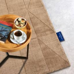 THE RUGS Villeroy & Boch 1906 Wool Rug Ursule Handwoven High Low Pile in Beige - Size: 190 cm x 280 cm - thumbnail 5