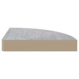 Berkfield Home Wall Corner Shelves 4 pcs Concrete Grey 35x35x3.8 cm MDF - thumbnail 6