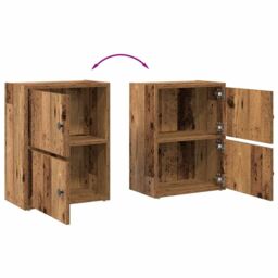 Berkfield Home Bookcase Old Wood 40x24x52 cm Engineered Wood in Brown - Size: 40 x 24 x 52 cm - thumbnail 8
