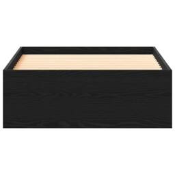 Berkfield Home Modern Bed Frame Black Oak 90x190 cm Engineered Wood - thumbnail 6