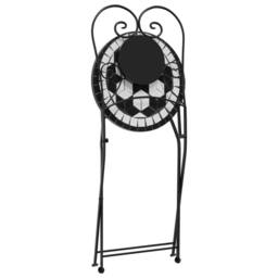 Berkfield Home Bistro Chairs Foldable 2 pcs Black & White Ceramic - thumbnail 8
