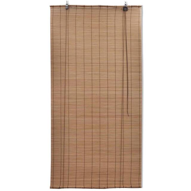 Berkfield Home Brown Bamboo Roller Blinds 150 x 220 cm - image 1