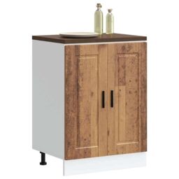 Berkfield Home Kitchen Base Cabinet¬†Porto Old Wood Engineered Wood in Brown - thumbnail 1