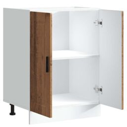 Berkfield Home Kitchen Base Cabinet¬†Porto Old Wood Engineered Wood in Brown - thumbnail 5