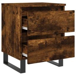 Berkfield Home Bedside Cabinets 2 pcs Smoked Oak 40x35x50 cm Engineered Wood in Brown - Size: 40 x 35 x 50 cm - thumbnail 6