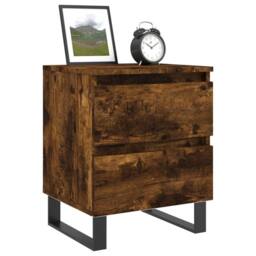 Berkfield Home Bedside Cabinets 2 pcs Smoked Oak 40x35x50 cm Engineered Wood in Brown - Size: 40 x 35 x 50 cm - thumbnail 3