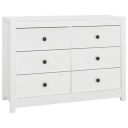 Berkfield Home Side Cabinet White 100x40x72 cm Solid Wood Pine - Size: 100 x 40 x 72 cm - thumbnail 2