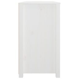 Berkfield Home Side Cabinet White 100x40x72 cm Solid Wood Pine - Size: 100 x 40 x 72 cm - thumbnail 5
