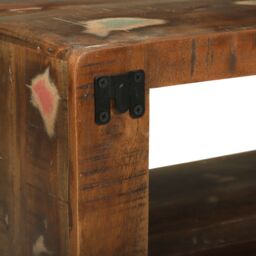 Berkfield Home TV Cabinet Multicolour 60x30x25 cm Solid Wood Reclaimed in Brown - Size: 60 x 30 x 25 cm - thumbnail 9