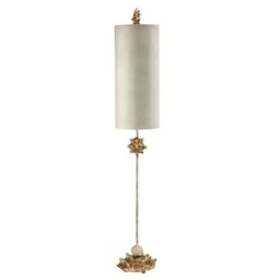 Loops Table Lamp Cylindrical Cream Shade in Putty Wash Gold/ White LED E27 60W - thumbnail 1