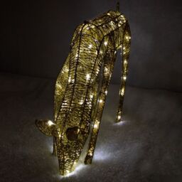 Monstershop Light Up Reindeer Gold Grazing Doe - 61cm 120 Ice White LED - thumbnail 3