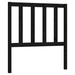 Berkfield Home Bed Headboard Black 81x4x100 cm Solid Wood Pine - Size: 81 x 4 x 100 cm - thumbnail 2