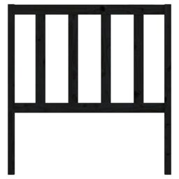 Berkfield Home Bed Headboard Black 81x4x100 cm Solid Wood Pine - Size: 81 x 4 x 100 cm - thumbnail 4