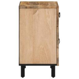 Berkfield Home Bedside Cabinet 50x33x60 cm Solid Wood Mango in Brown - Size: 50 x 33 x 60 cm - thumbnail 6