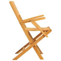 Berkfield Home Beautiful Folding Garden Chairs 4 pcs 55x61x90 cm Solid Wood Teak in Brown - Size: 55 x 61 x 90 cm - thumbnail 4