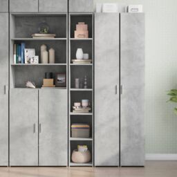 Berkfield Home Highboard Concrete Grey 30x41x185 cm Engineered Wood - Size: 30 x 41 x 185 cm - thumbnail 1