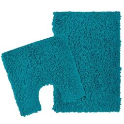 New Edge Blinds Como Bath Mat Set in Teal - thumbnail 1