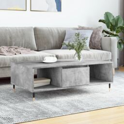 Berkfield Home Coffee Table Concrete Grey 104x60x35 cm Engineered Wood - Size: 104 x 60 x 35 cm - thumbnail 1