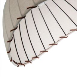 Happy Homewares Natural Linen Oatmeal Beige Pendant Light Shade with Linking Rope in Brown - thumbnail 3