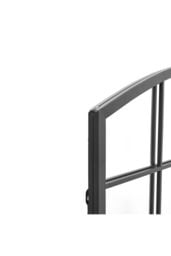 Living and Home Industrial Arch Windowpane Wall Mirror with Black Metal Frame - thumbnail 5