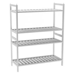 EONLION Set of 2 Wooden Bamboo Shoe Rack Stackable Storage Hallway Organiser in White