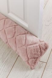 Catherine Lansfield 'Cosy Diamond' Draught Excluder in Pink - thumbnail 2