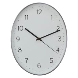 Orsina Elko Oval Wall Clock in Grey - thumbnail 1