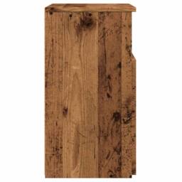 Berkfield Home Bedside Cabinets 2 pcs Old Wood 50x32x60cm Engineered Wood in Brown - Size: 50 x 32 x 60 cm - thumbnail 6