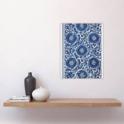 "Artery8 Owen Jones Art Nouveau Flower Pattern in Blue Wall Art Print - Size: W12"" x H16""" - thumbnail 4