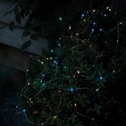 mysmartbuy Solar Powered Sevilla Multicoloured LED String Lights - Weatherproof Outdoor Garden Fairy Lighting with 100 RGB LEDs - L10m