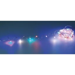 mysmartbuy Solar Powered Sevilla Multicoloured LED String Lights - Weatherproof Outdoor Garden Fairy Lighting with 100 RGB LEDs - L10m - thumbnail 2