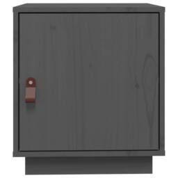 Berkfield Home Beautiful Bedside Cabinets 2 pcs Grey 40x34x45 cm Solid Wood Pine - Size: 40 x 34 x 45 cm - thumbnail 6